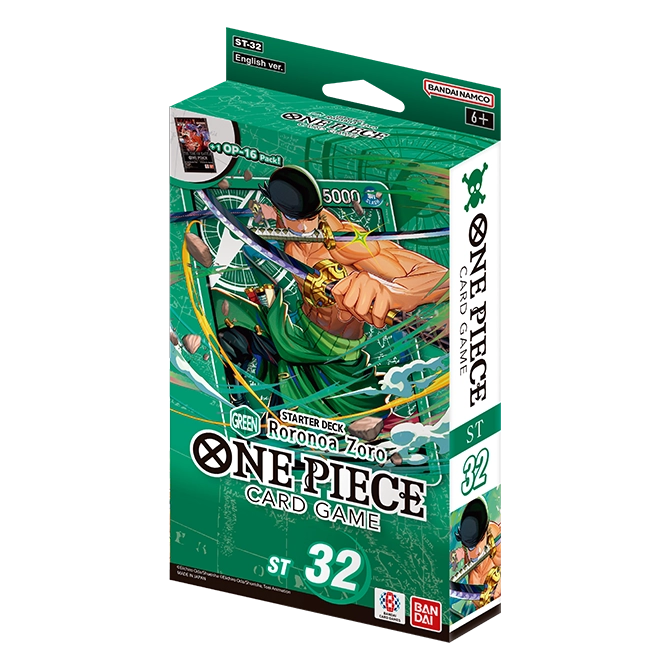 One Piece Card Game ST-32 GREEN Roronoa Zoro starter deck box