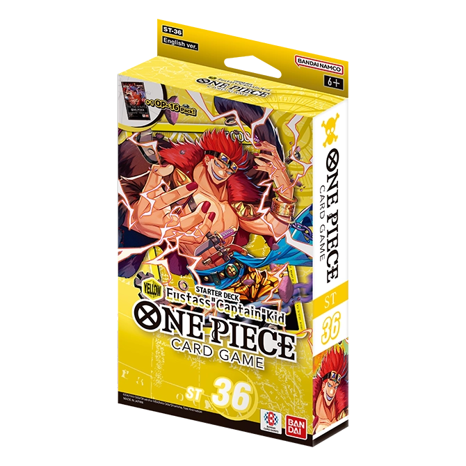 One Piece Card Game ST-36 YELLOW Eustass 'Captain' Kid starter deck box