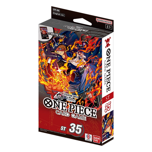 One Piece Card Game ST-35 RED/BLACK Sabo starter deck box