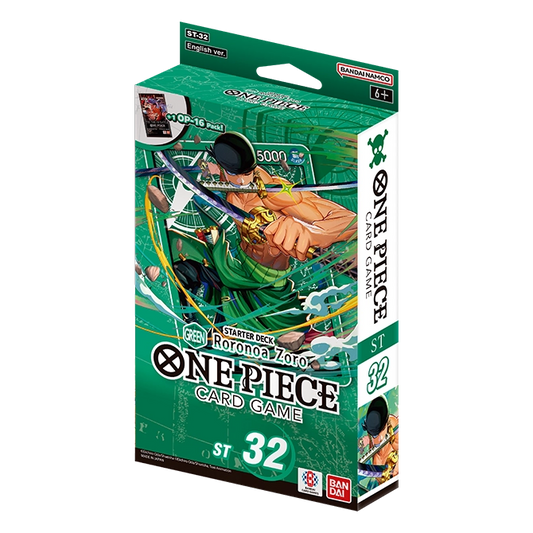 One Piece Card Game ST-32 GREEN Roronoa Zoro starter deck box